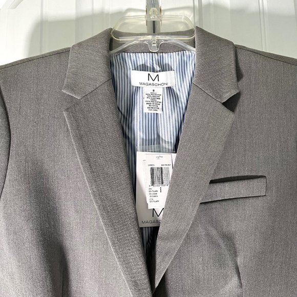 Career Blazer by Magaschoni Lined 2-Button in Heathered Gray (8) New with Tag - Picture 4 of 12